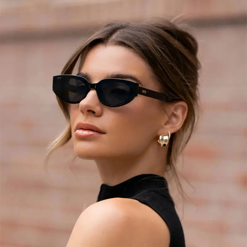 Flat-Lens Cat-Eye Sunglasses